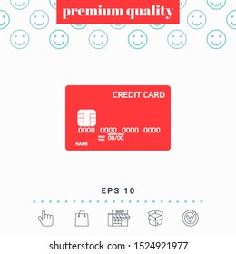 Credit card icon. Graphic elements for your design