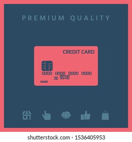Credit card icon. Graphic elements for your design