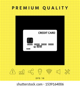 Credit card icon. Graphic elements for your design