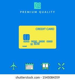 Credit card icon. Graphic elements for your design