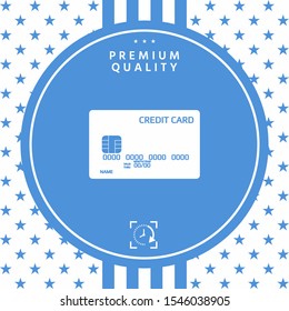 Credit card icon. Graphic elements for your design