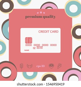 Credit card icon. Graphic elements for your design