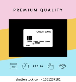 Credit card icon. Graphic elements for your design