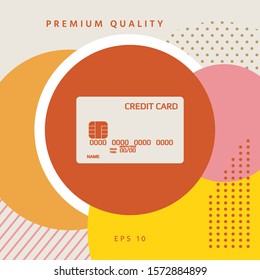Credit card icon. Graphic elements for your design