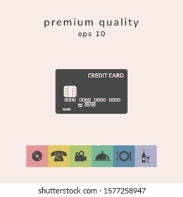 Credit card icon. Graphic elements for your design