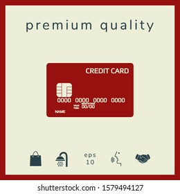 Credit card icon. Graphic elements for your design