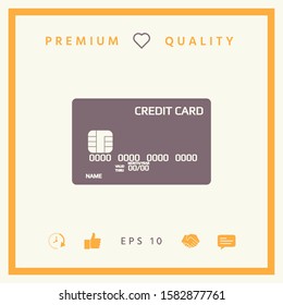 Credit card icon. Graphic elements for your design
