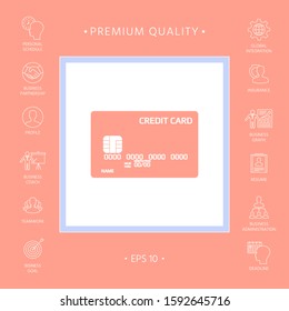 Credit card icon. Graphic elements for your design