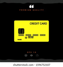 Credit card icon. Graphic elements for your design