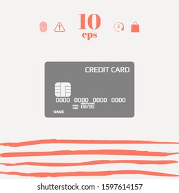 Credit card icon. Graphic elements for your design