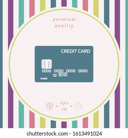 Credit card icon. Graphic elements for your design