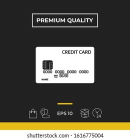 Credit card icon. Graphic elements for your design