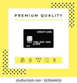 Credit card icon. Graphic elements for your design