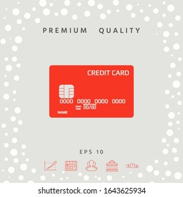 Icono de tarjeta de crédito. Elementos gráficos para el diseño