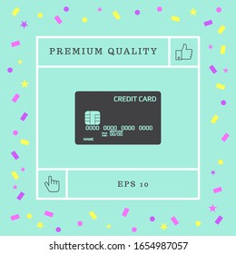 Credit card icon. Graphic elements for your design