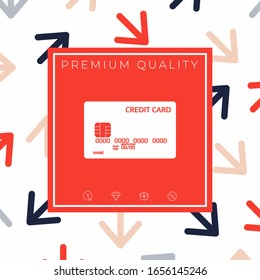 Credit card icon. Graphic elements for your design