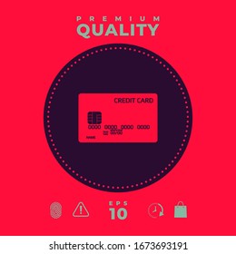Credit card icon. Graphic elements for your design