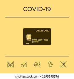 Icono de tarjeta de crédito. Elementos gráficos para el diseño