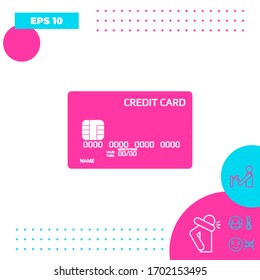 Icono de tarjeta de crédito. Elementos gráficos para el diseño