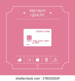 Credit card icon. Graphic elements for your design