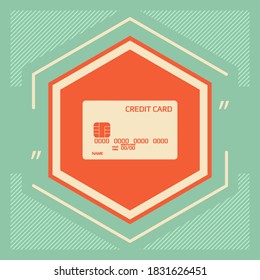 Credit card icon. Graphic elements for your design