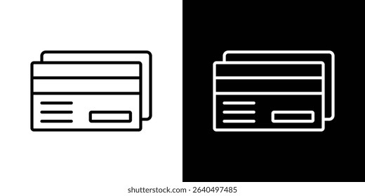 Credit card icon Graphic vector set for ui design