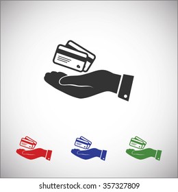 credit card icon in hand
