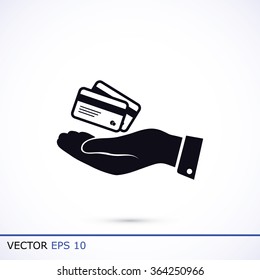 credit card icon in hand