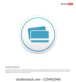 Credit card icon Hexa White Background icon template - Free vector icon