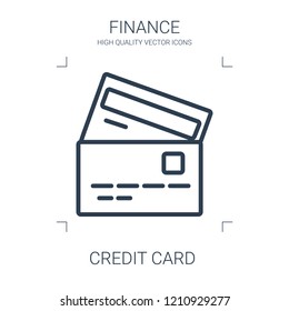 credit card icon. high quality line credit card icon on white background. from finance collection flat trendy vector credit card symbol. use for web and mobile