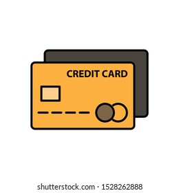 credit card icon, illustration design template