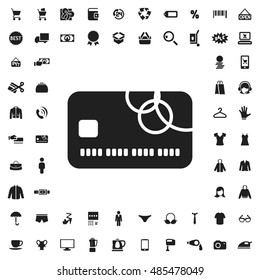 Credit card icon illustration isolated vector sign symbol
