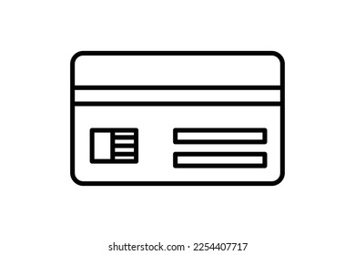 Credit card icon illustration. Line icon style. Simple vector design editable