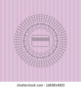 credit card icon inside badge with pink background
