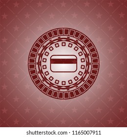 credit card icon inside red emblem