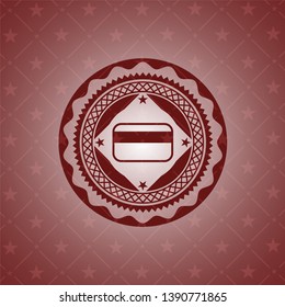 credit card icon inside red emblem