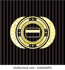 credit card icon inside shiny badge
