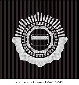 credit card icon inside silver badge