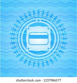 credit card icon inside water badge.