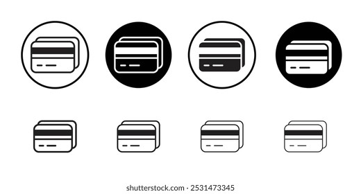 Credit card icon Isolated flat vector in outline