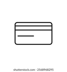 Credit card icon Isolated flat vector in outline