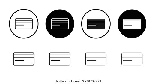 Credit card icon Isolated flat vector in outline