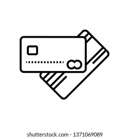 credit card icon isolated on white background, vector illustration
