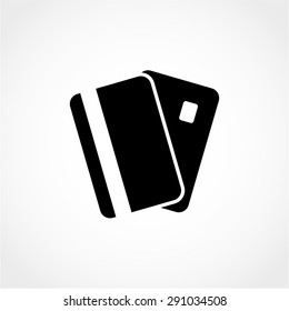 Credit Card Icon Isolated on White Background
