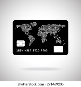 Credit card icon isolated on white background. Vector illustration. Eps10