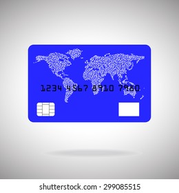 Credit card icon isolated on white background. Vector illustration. Eps10