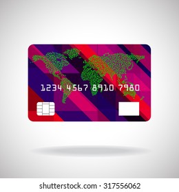 Credit card icon isolated on white background. Vector illustration. Eps10