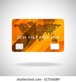 Credit card icon isolated on white background. Vector illustration. Eps10