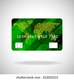 Credit card icon isolated on white background. Vector illustration. Eps10