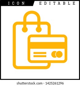 credit card icon isolated sign symbol vector illustration - vector